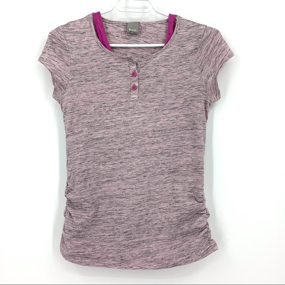 2/$25 Bench Girl's Pink and Grey Short Sleeve Layered T-Shirt, 13/14 - Picture 3 of 16